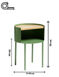 Hanah Home Mesa Lateral Espen - Matcha